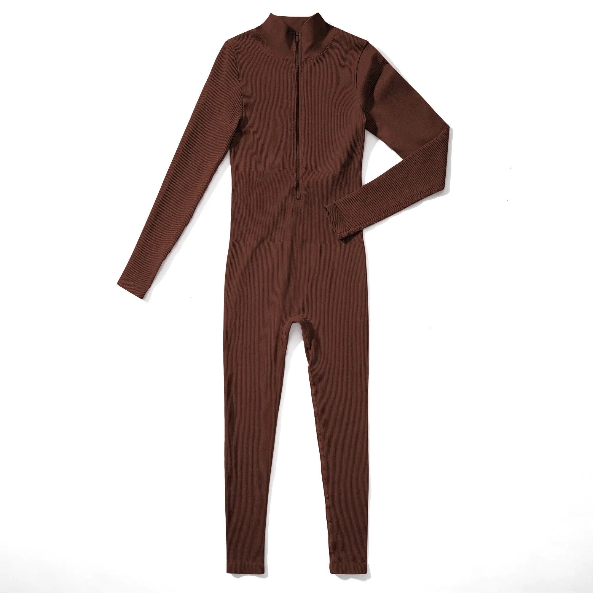 Waist Snatching Zip Jumpsuit