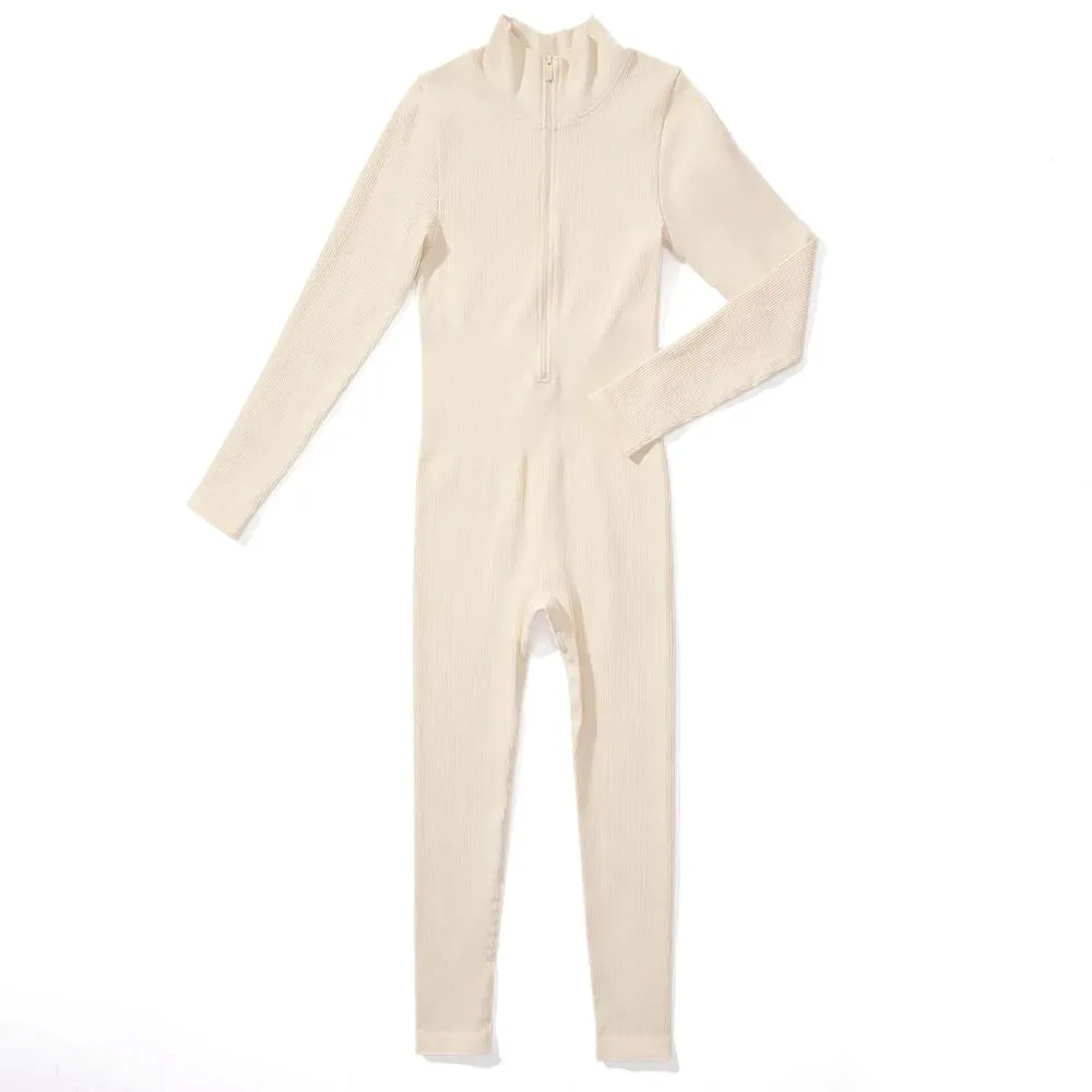 Waist Snatching Zip Jumpsuit