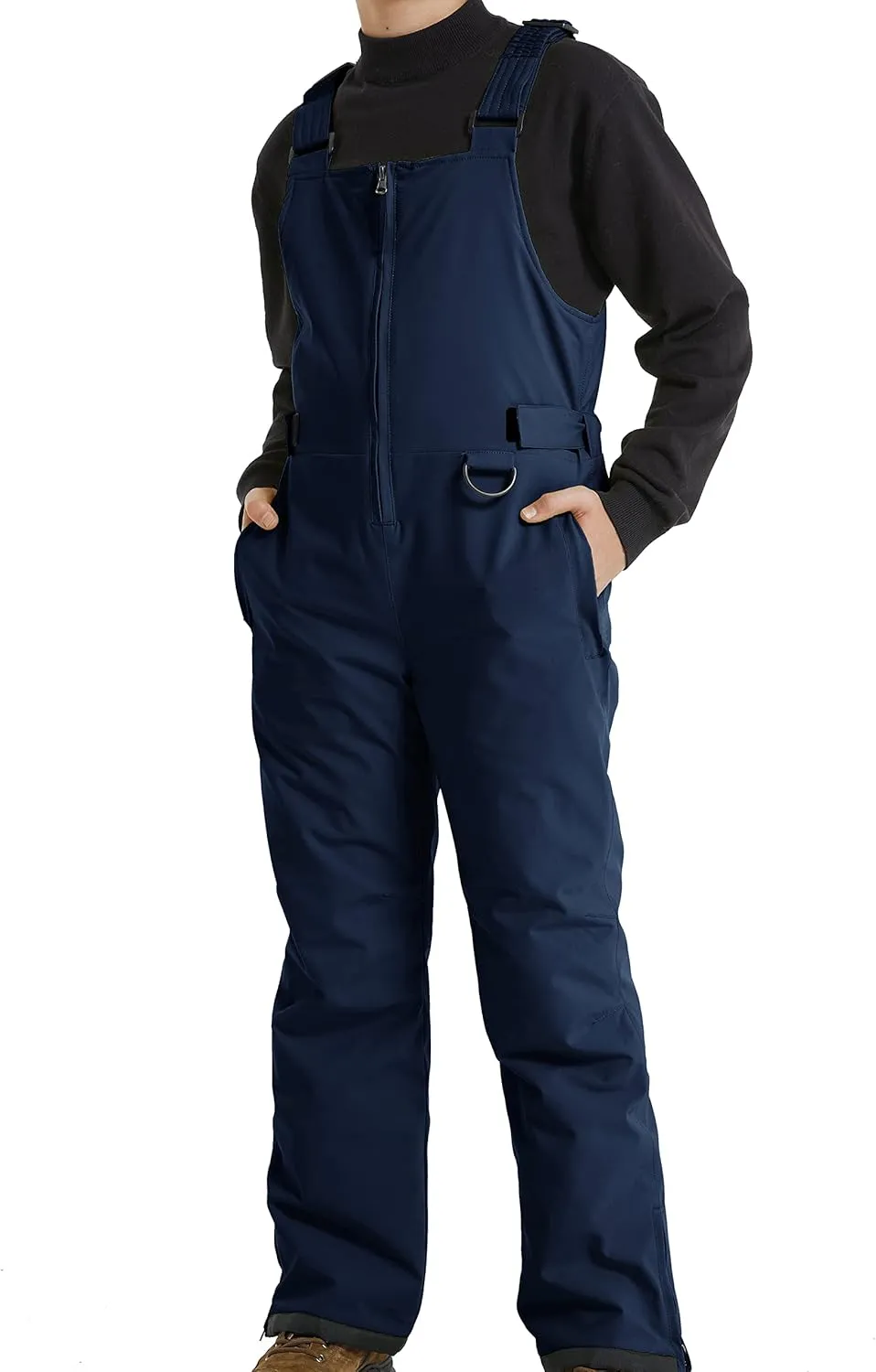 Wantdo Boy's Waterproof Ski Bibs Warm Snow Pants Snowboarding Overall Insulated Outdoor Jumpsuit