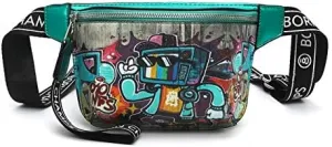 Waterproof Women's Waist Bag Shoulder Crossbody Chest Bag Female Fanny Pack Geometric Cartoon Banana Belt Bag