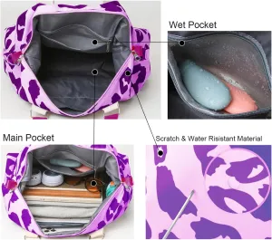 Weekender Duffel Sport Gym Bag Overnight Travel duffle Bags with Wet Pocket TB2301A Purple