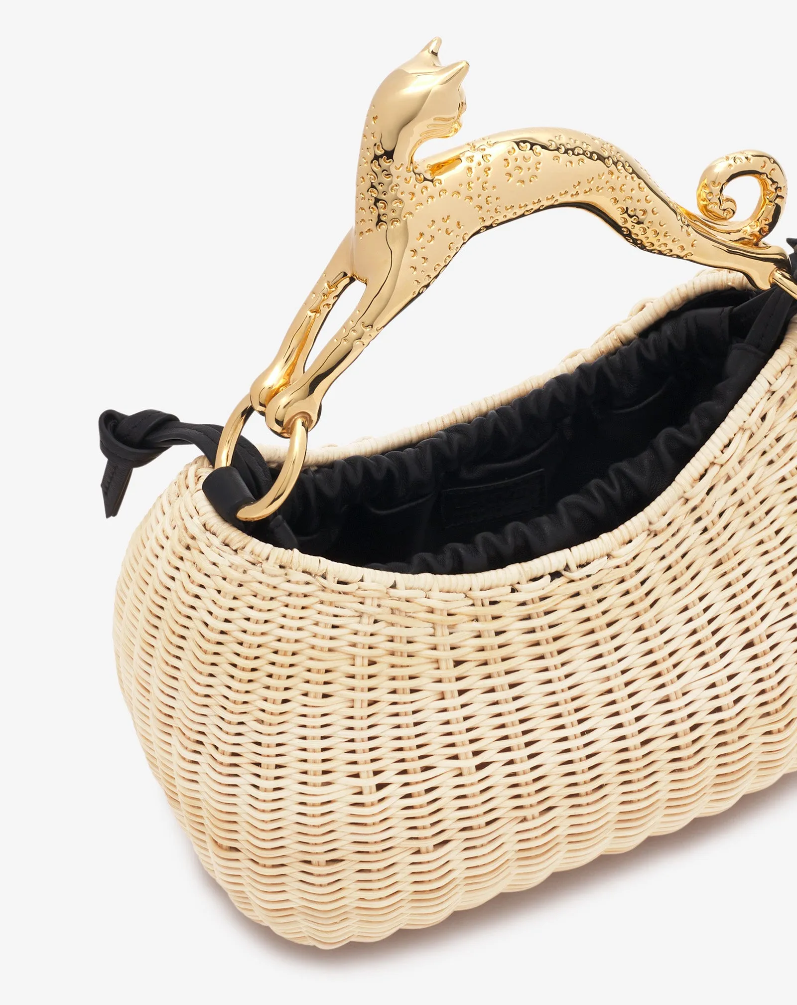WICKER HOBO CAT BAG SM