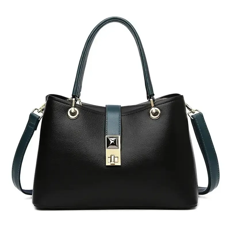 Women Leather Ladies Handbag Messenger Bag Shoulder Tote Bags With Purse Pocket Casual Crossbody Shoulder Bag