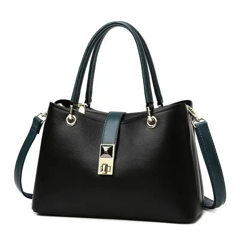 Women Leather Ladies Handbag Messenger Bag Shoulder Tote Bags With Purse Pocket Casual Crossbody Shoulder Bag