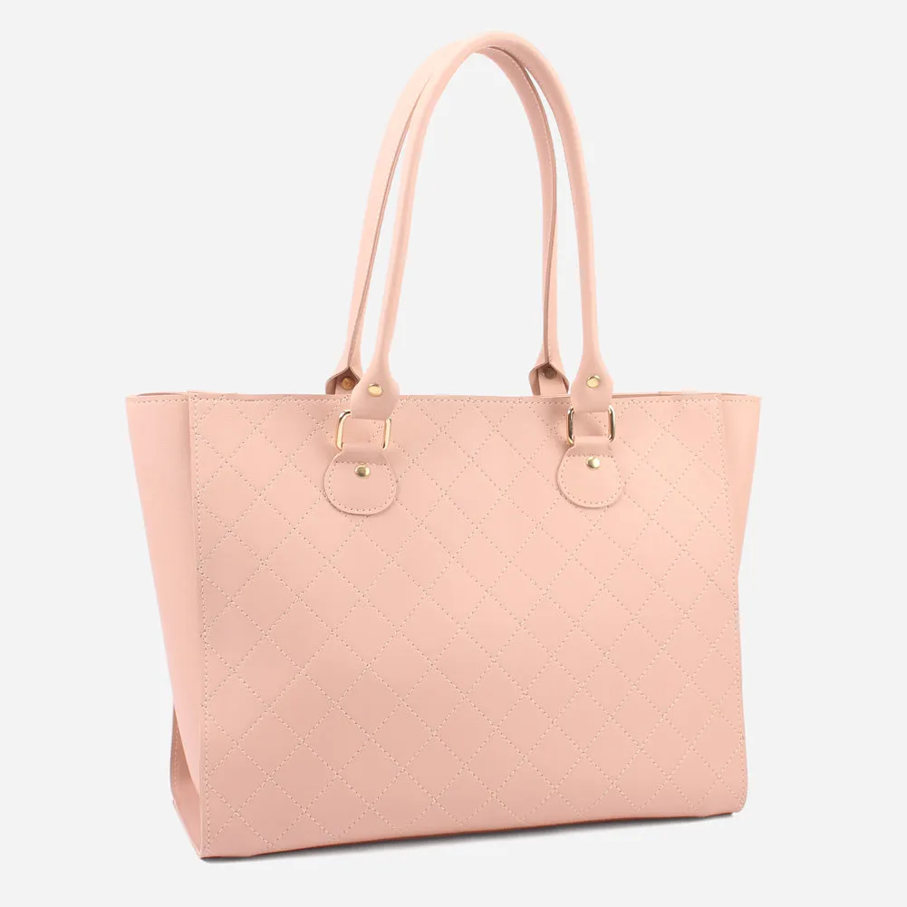 Women "SLAKE" Textured Handle Bag