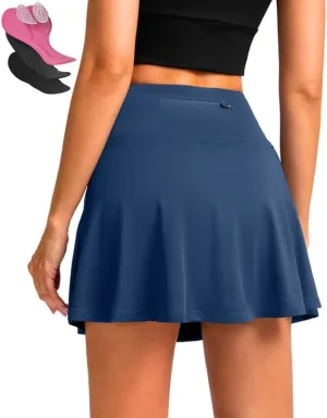 Women's Cycling Skirts 4D Padded Bike Shorts with Pockets High Waist Biking Skort for Road Mountain Bicycle Riding