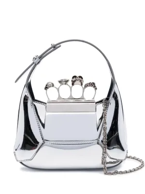 Women's Jewelled Hobo Mini Bag in Metallic | Size UNICA | 731136KR7B1