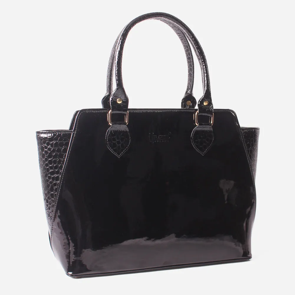 Womens "NEILOS"Patent Hobo Shoulder Bag
