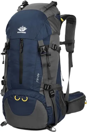 WoneNice 50L(45 5) Waterproof Hiking Backpack - Outdoor Sport Daypack with Rain Cover