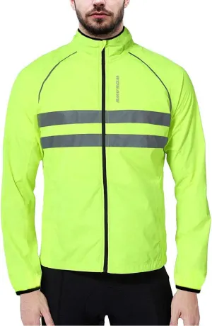 WOSAWE Packable Cycling Jacket Hooded Running Coat Lightweight Biking Windbreaker