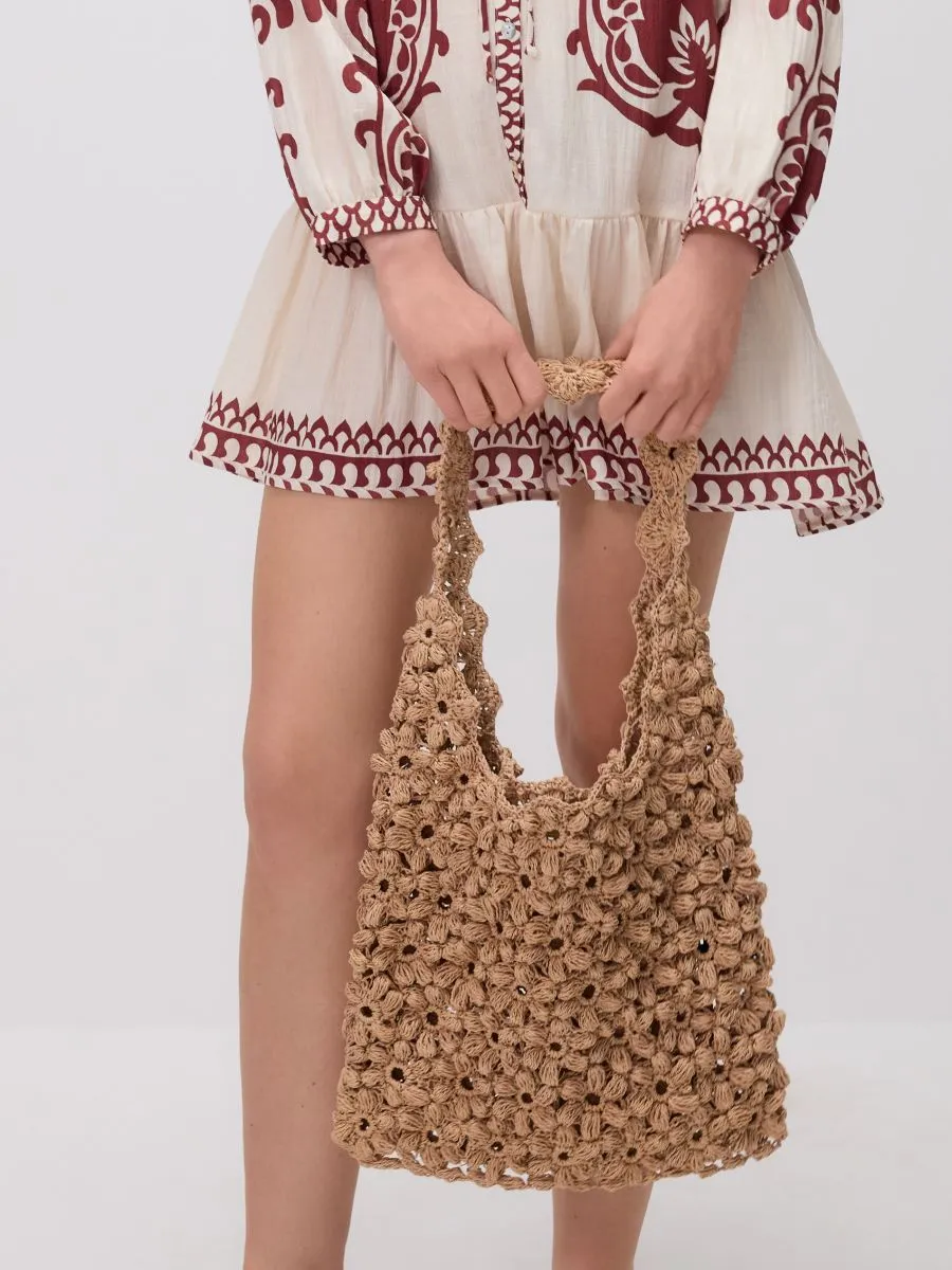 Woven hobo bag