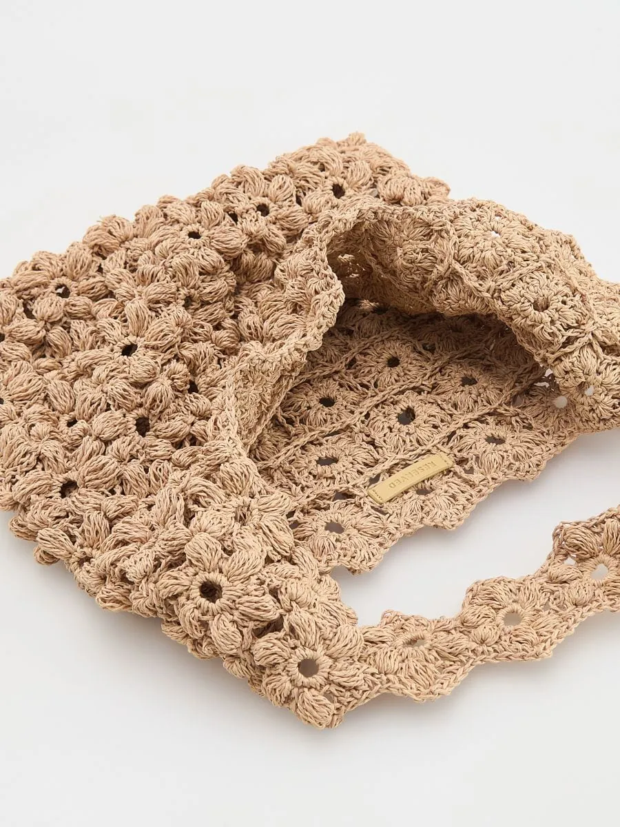 Woven hobo bag