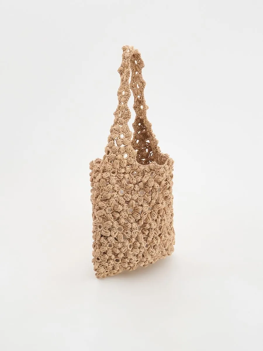 Woven hobo bag