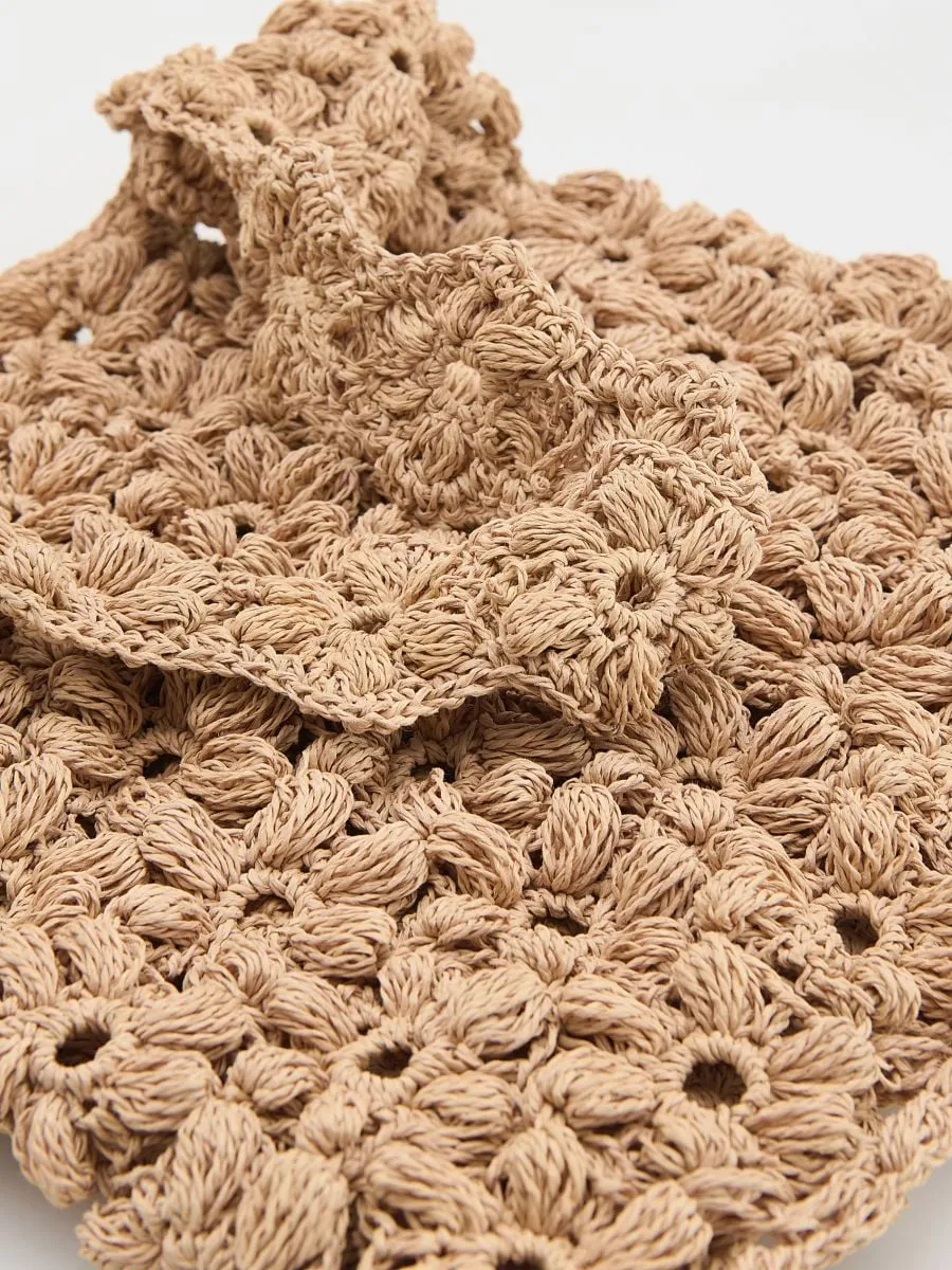 Woven hobo bag