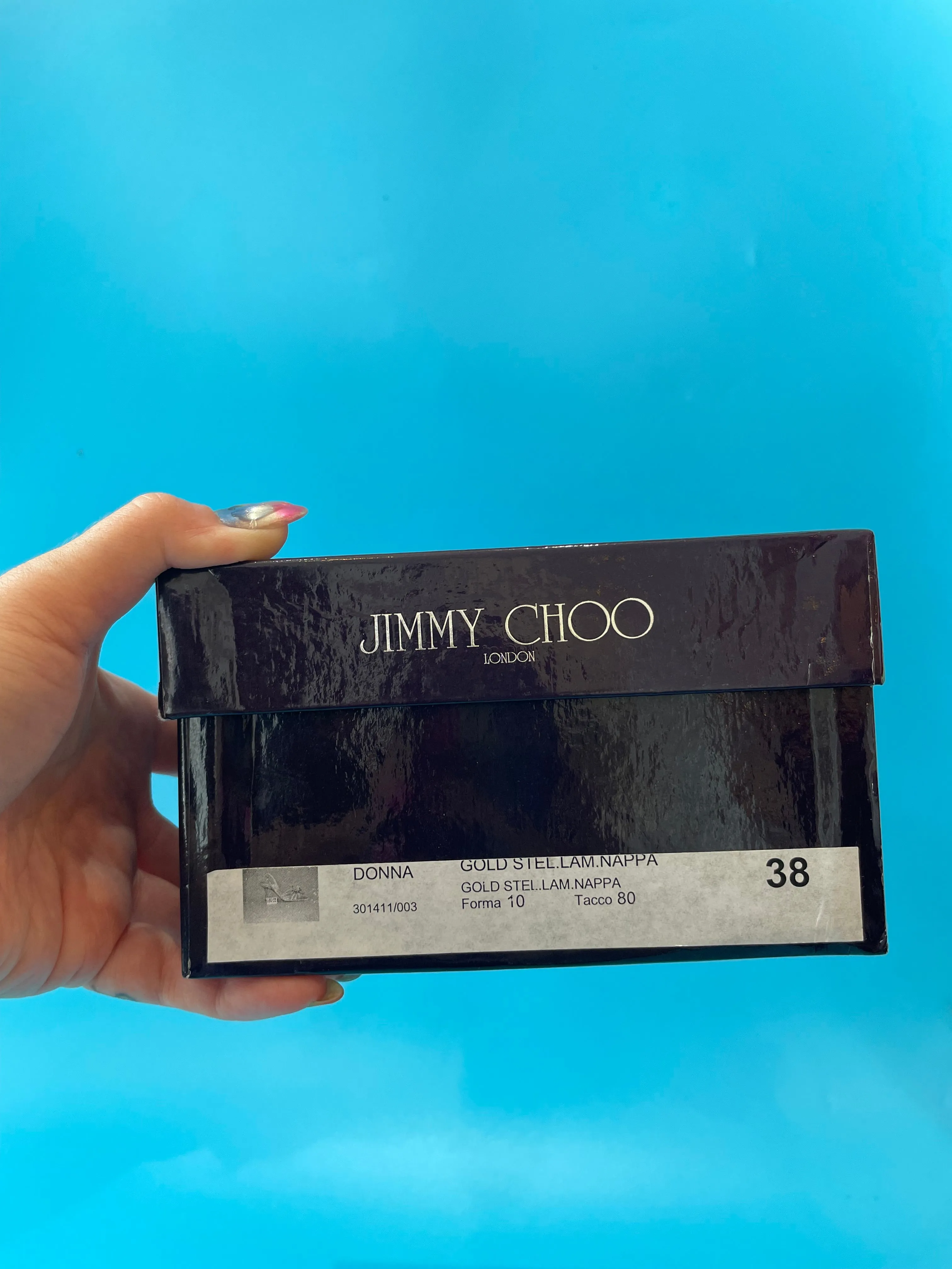 Y2K Jimmy Choo Gold Rose Strappy Heels New In Box