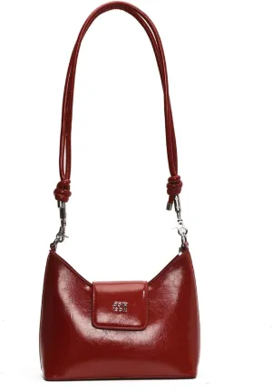 Y2K Purse Cute Shoulder Sleek Bag Metallic 2000s Chic Knotted Punk Girly Handbag Coquette Vintage Magnetic Snap Purses