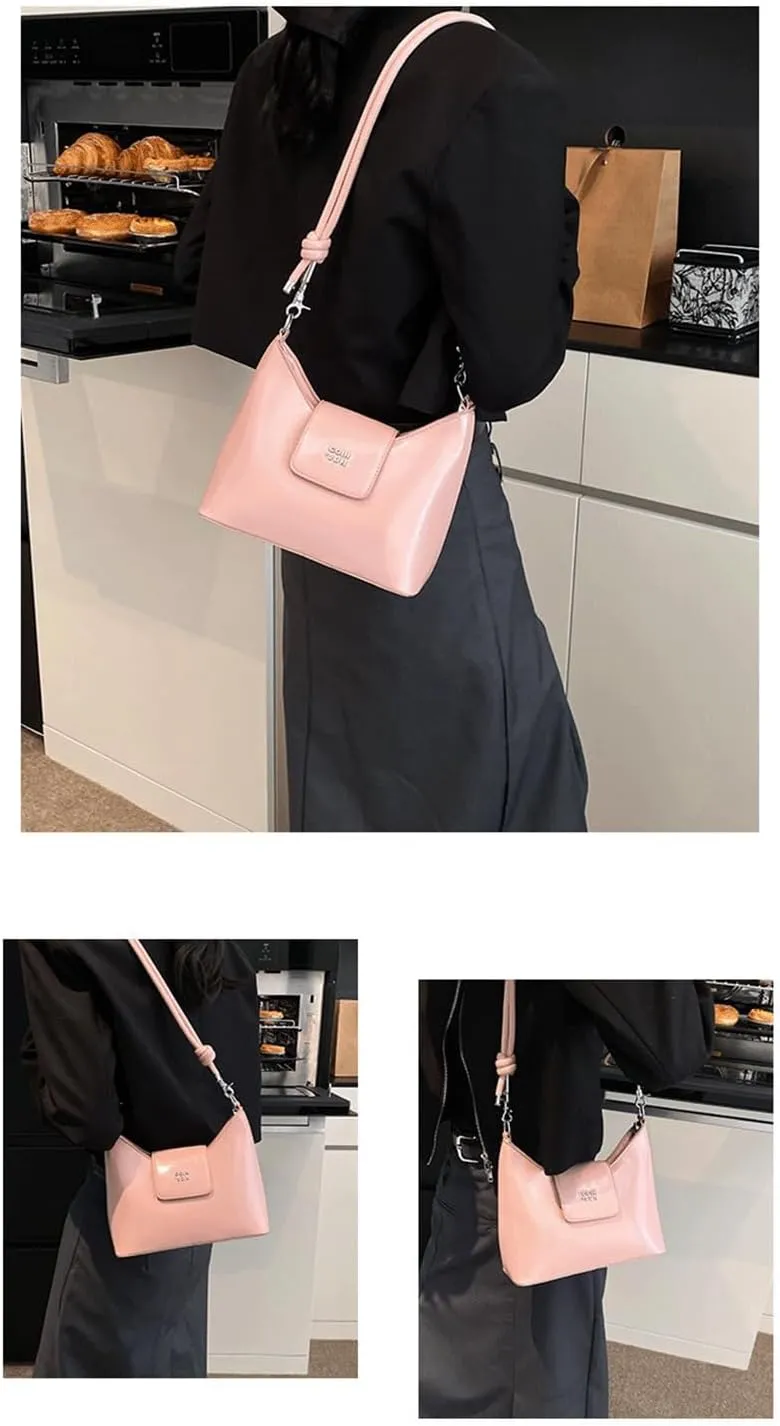Y2K Purse Cute Shoulder Sleek Bag Metallic 2000s Chic Knotted Punk Girly Handbag Coquette Vintage Magnetic Snap Purses