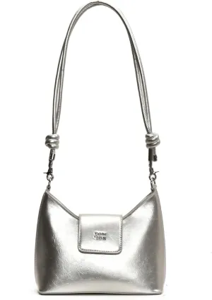 Y2K Purse Cute Shoulder Sleek Bag Metallic 2000s Chic Knotted Punk Girly Handbag Coquette Vintage Magnetic Snap Purses