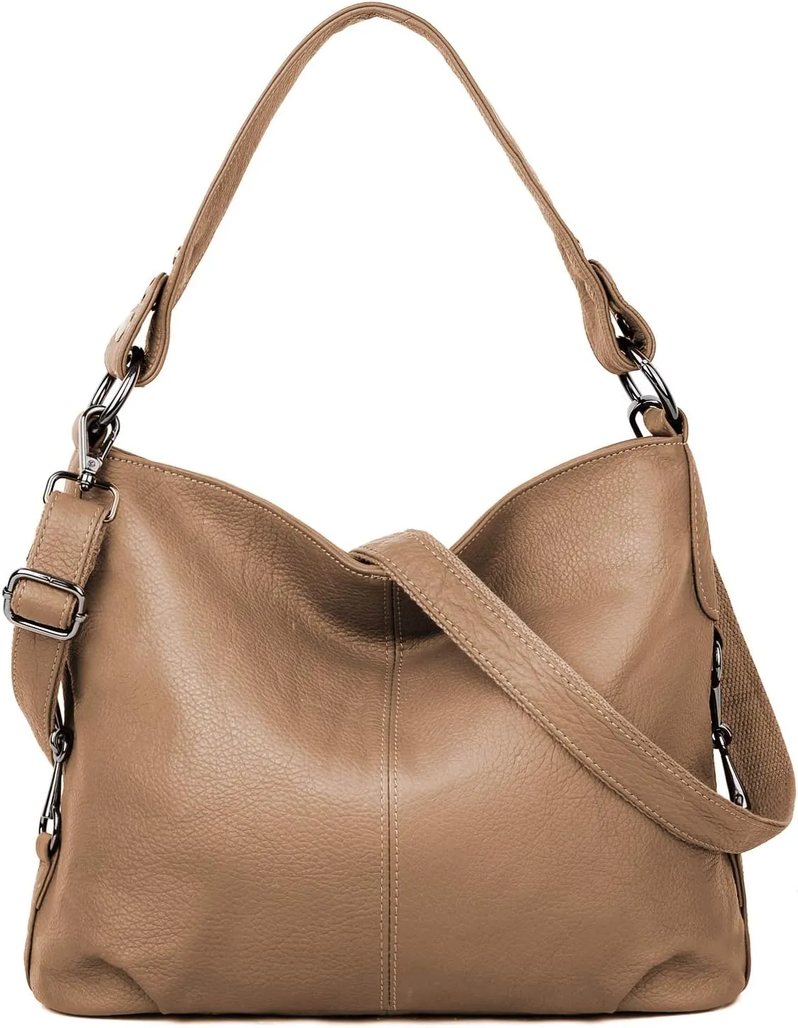 YALUXE Genuine Leather Shoulder Bags Stylish Hobo Handbags Purses Crossbody Bags for Women