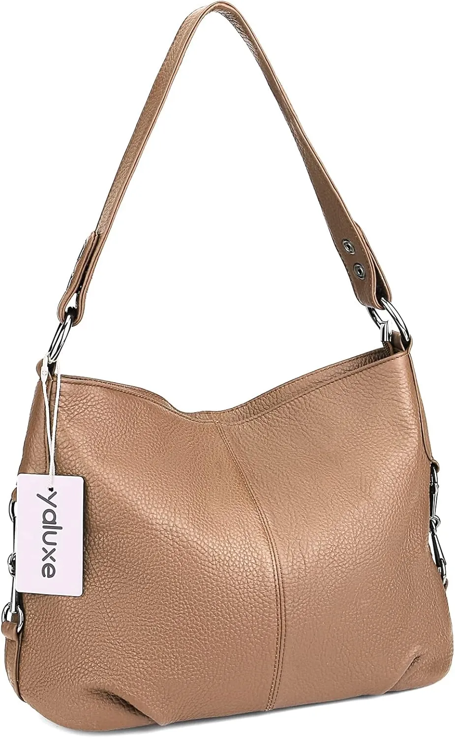 YALUXE Genuine Leather Shoulder Bags Stylish Hobo Handbags Purses Crossbody Bags for Women