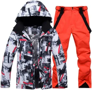 YEEFINE Men's Ski Suits Waterproof Winter Snowsuit Snow Snowboard Jackets Coats Pants Set