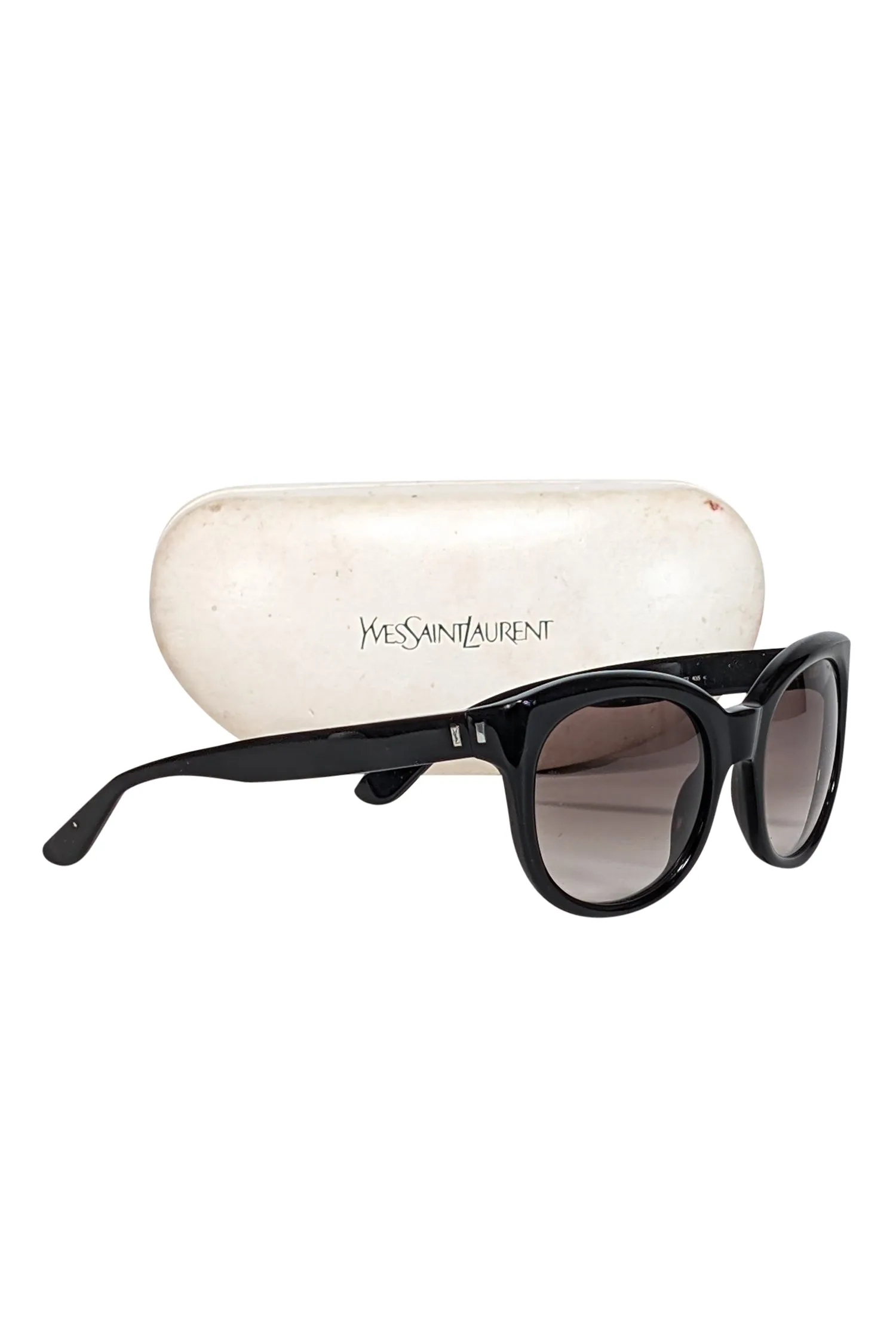 Yves Black Sunglasses Saint Laurent Large Seamless delivery - Percentage-off Rounded