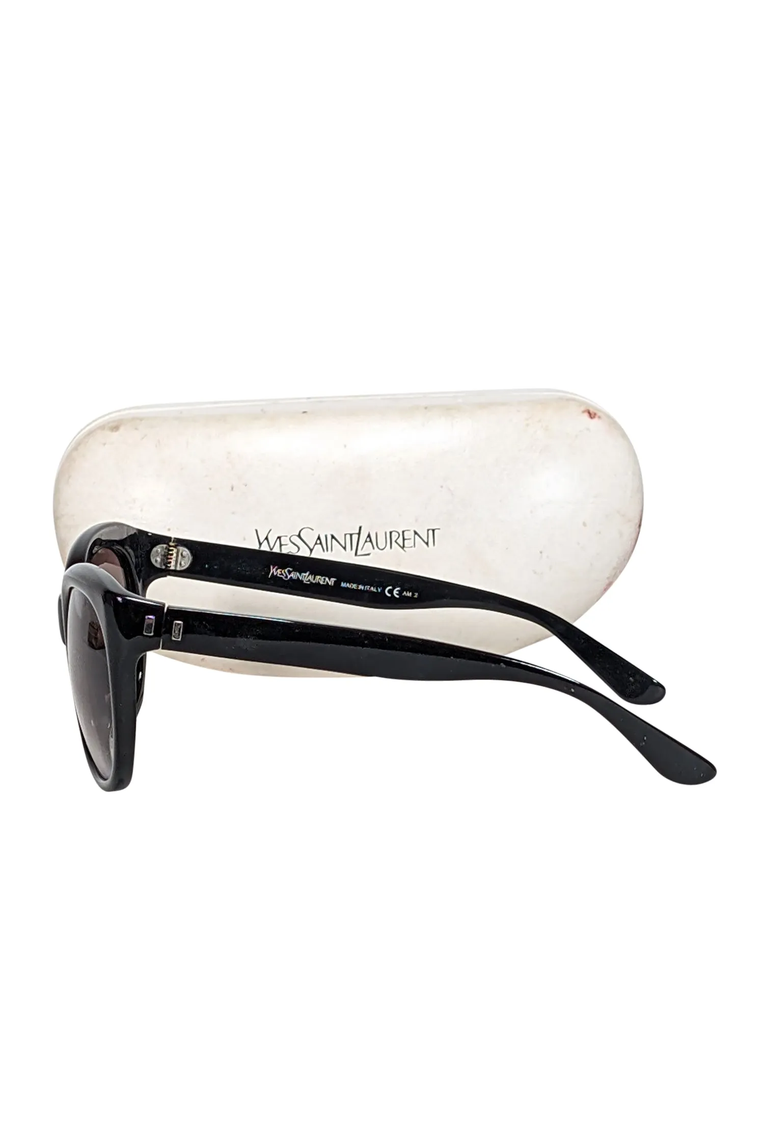 Yves Black Sunglasses Saint Laurent Large Seamless delivery - Percentage-off Rounded