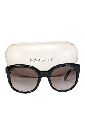 Yves Black Sunglasses Saint Laurent Large Seamless delivery - Percentage-off Rounded