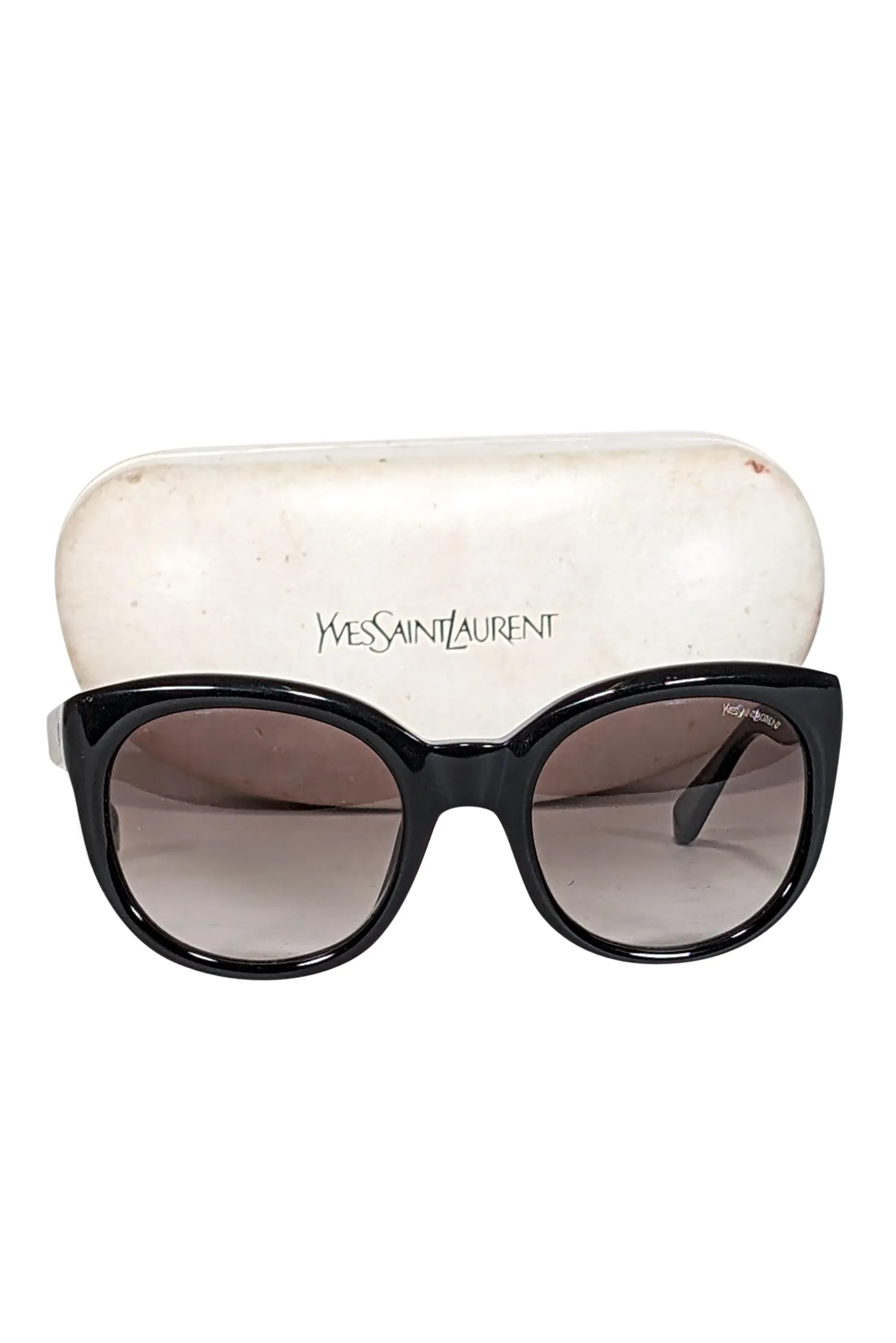 Yves Black Sunglasses Saint Laurent Large Seamless delivery - Percentage-off Rounded