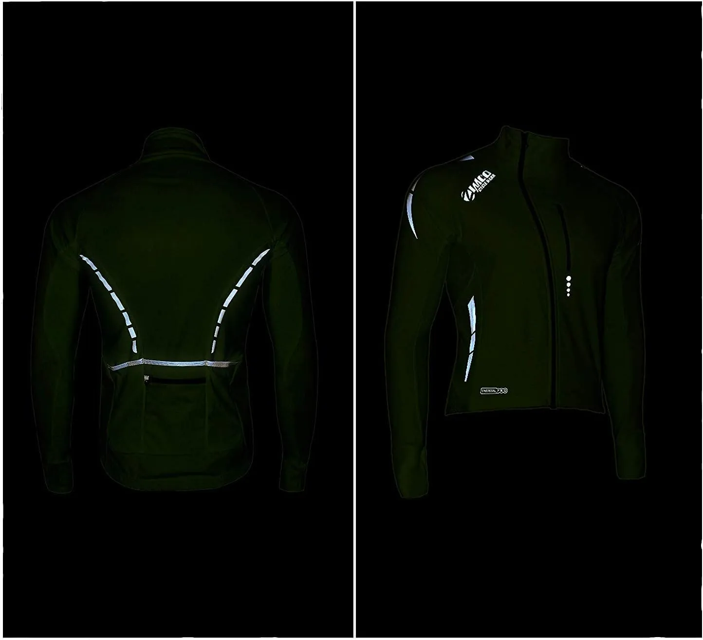 Zimco Pro Men Winter Cycling Jackets High Viz Bicycle Jersey Windproof Thermal Insulated Jacket